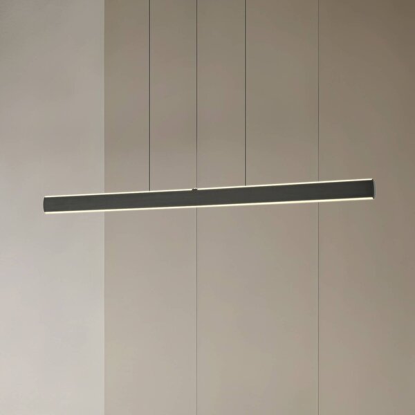 Lucande Lampada LED a sospensione Arvon, nera, 117 cm, dimmerabile, CCT Arvon Lucande, dimmerabile, Nero, Soggiorno / Sala da pranzo, Metallo, Moderno