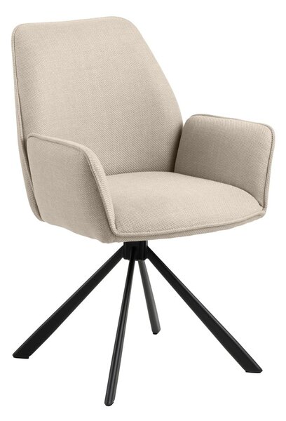 Set di sedie da pranzo beige in imbottito con braccioli 2 pz Glenda – Actona