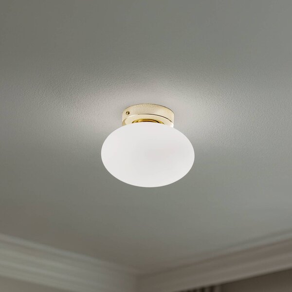 Plafoniera soffitto Ufo Domiluce, dimmerabile, Bianco / Opale, Soggiorno / Sala da pranzo, Vetro, Moderno, Plafoniera