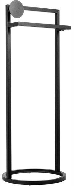 Piantana da bagno porta asciugamani in Acciaio verniciato MOON Dimensioni � 34 x 92 h cm stile contemporaneo colore Nero