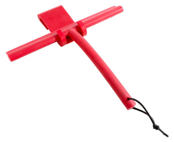 Tergidoccia in metallo interamente rivestiti in morbido silicone. 26,7x26 cm colore rosso