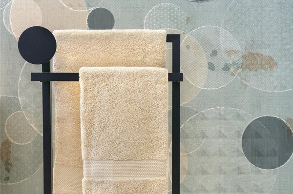 Piantana da bagno porta asciugamani in Acciaio verniciato MOON Dimensioni � 34 x 92 h cm stile contemporaneo colore Nero