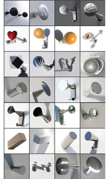 Appendiabiti da parete in acciaio inossidabile CYLINDER dimensioni 5x8,5x h 10,5 Cm Forma geometrica a cono Finitura INOX LUCIDO