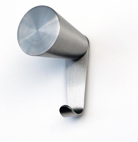 Appendiabiti da parete in acciaio inossidabile CONE + spessore 2 mm dimensioni 6x9x h 11 Cm Forma geometrica a cono Finitura satinato