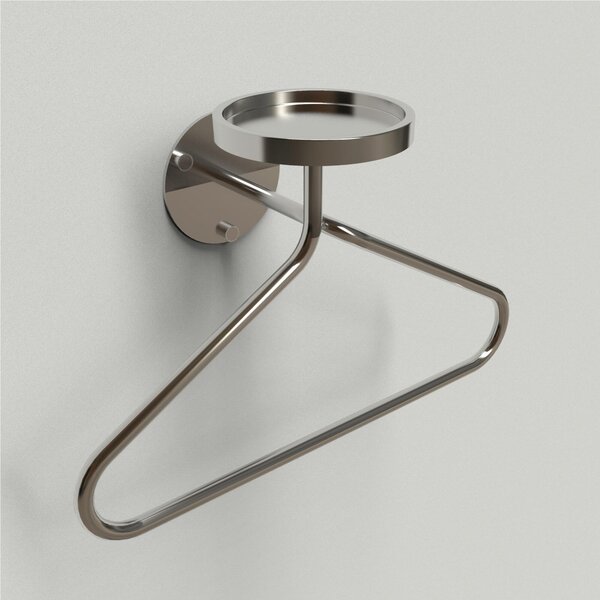 Servomuto, Appendino da parete in acciaio inossidabile YANG BOWL dimensioni 22 x29x h 46 cm peso 3 kg colore cromo