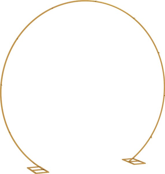 Arco da Giardino 280x60x258 cm per Decorazioni e Piante Rampicanti in Acciaio Oro