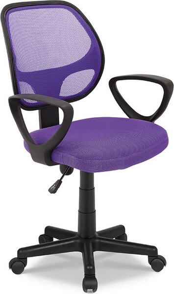 Sedia da ufficio IPOLIST – Tessuto a rete viola – Altezza regolabile 86-98 cm – Stile moderno ed ergonomico