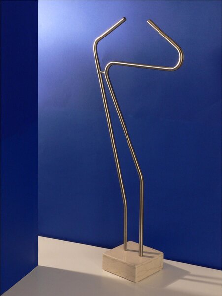 Servomuto tubo di in metallo in metallo Base In Marmo AESTETICA dimensioni 20x45x h 112,5 cm peso 17 kg colore cromo