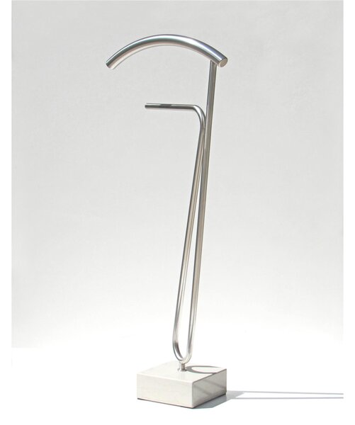 Servomuto tubo di in metallo in metallo Base In Marmo Biancone di Asiago 20x20xh8 cm - BELIEVE 2 dimensioni 20x45x h112,5 cm peso 17 kg colore cromo