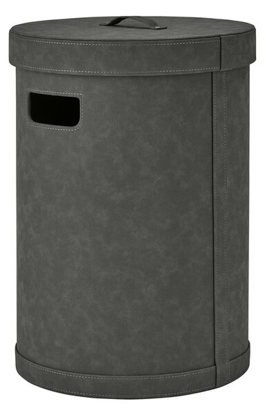 Cesta per il bucato grigio scuro in finta pelle 67,5 l Sahla M – Blomus