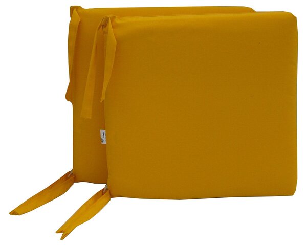 Set 2 Cuscini per Sedia da Giardino 40x40x5 cm in Poliacrilico Allegro Giallo