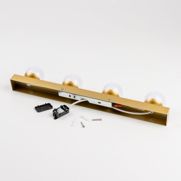 Brilagi - Illuminazione LED per specchio da bagno HOLLYWOOD 4xLED/3W/230V IP44 oro
