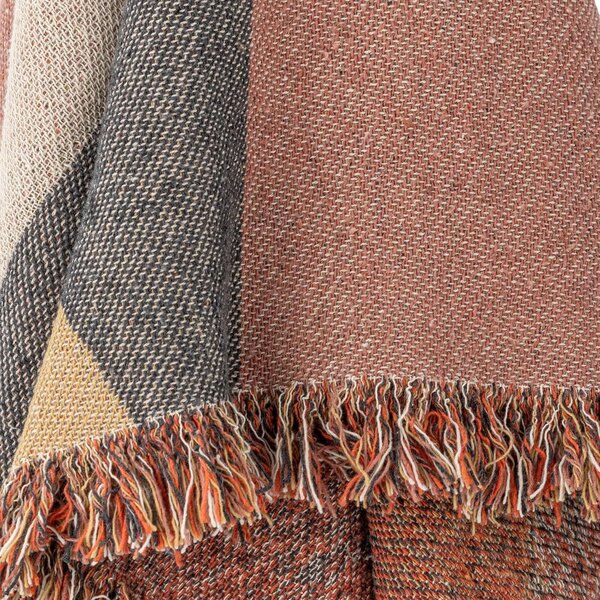 Coperta marrone in cotone riciclato 130x160 cm Arni – Bloomingville