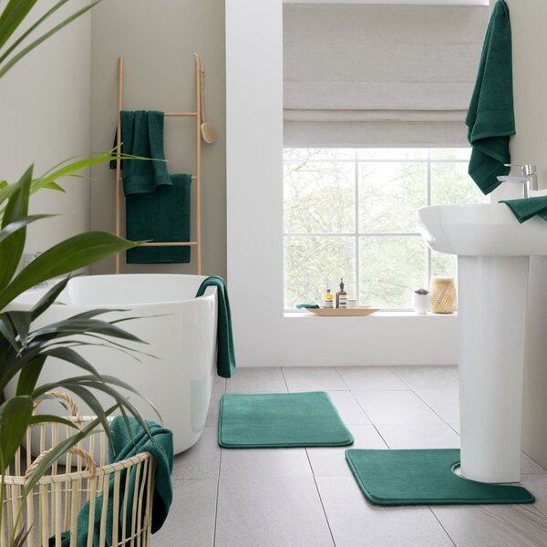 Asciugamano tipo terry verde scuro in cotone 50x85 cm Anti-Bacterial – Catherine Lansfield