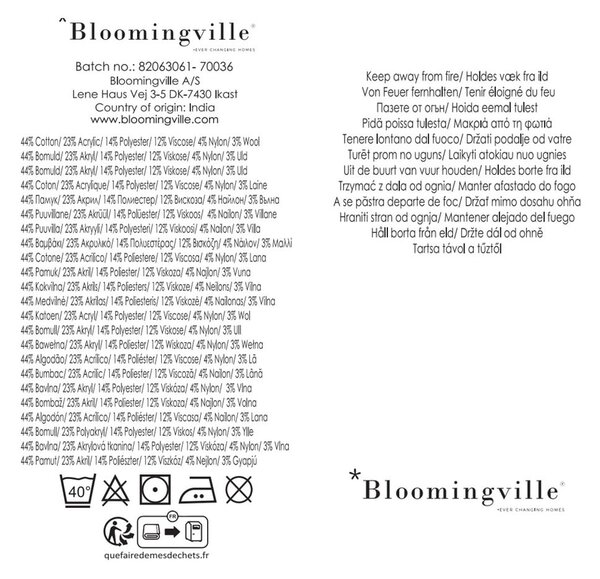 Coperta marrone in cotone riciclato 130x160 cm Arni – Bloomingville