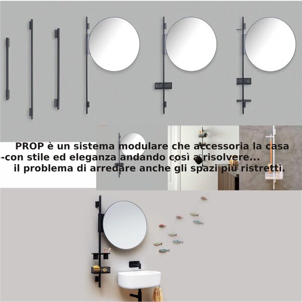 Appendino in alluminio da fissare alla barra SISTEMA PROP 105x60x10 mm Pu� essere posizionato con il gancio a destra oppure a sinistra rispetto alla barra