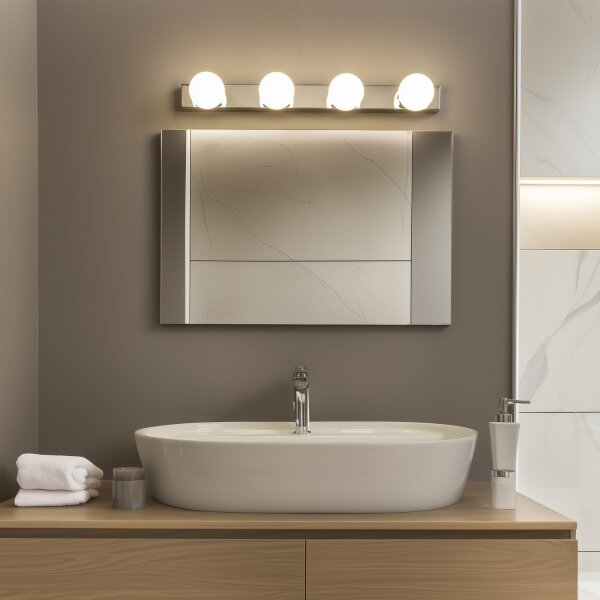Brilagi - Illuminazione a LED per specchio da bagno HOLLYWOOD 4xLED/3W/230V IP44 cromato