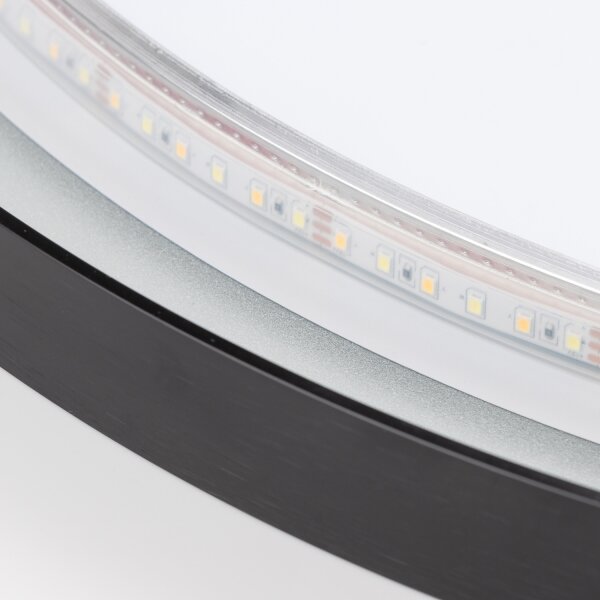 Brilagi - Specchio da bagno LED ASTI LED/19W/230V 60 cm nero IP44 IRC 90 dimmerabile + CCT