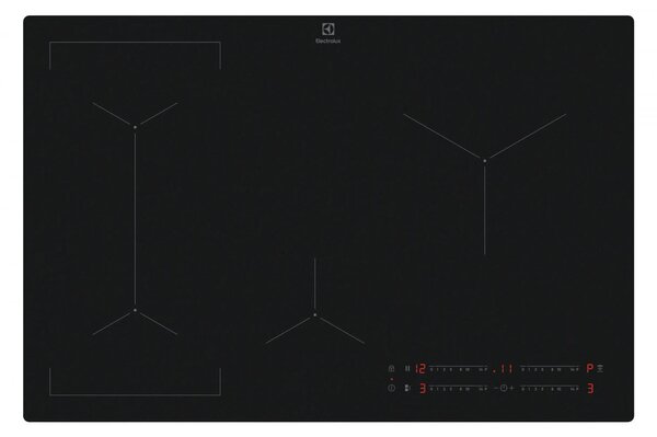 Electrolux Piano Cottura a Induzione 4 Fuochi Larghezza 80 cm colore Nero - KIV83443CT
