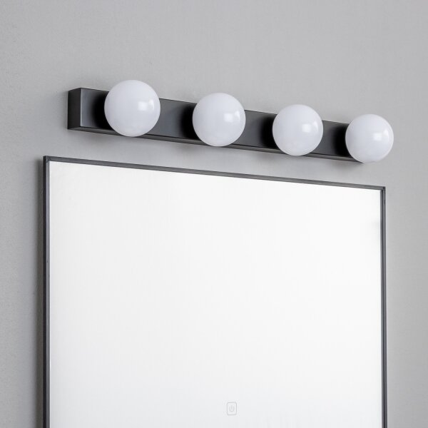 Brilagi - Illuminazione LED per specchio da bagno HOLLYWOOD 4xLED/3W/230V IP44 nera