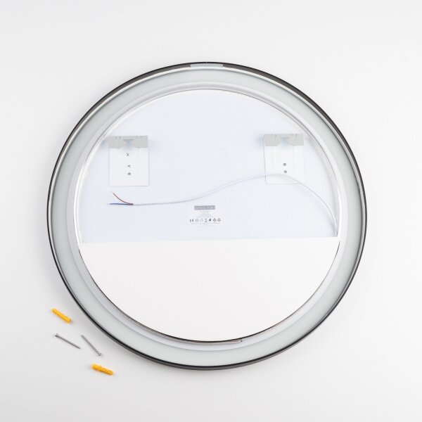 Brilagi - Specchio da bagno LED ASTI LED/19W/230V 60 cm nero IP44 IRC 90 dimmerabile + CCT