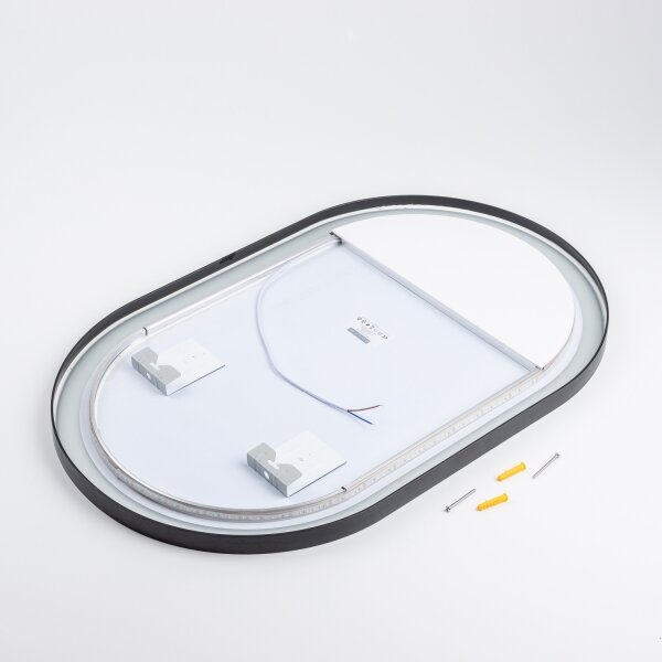 Brilagi-LED Specchio da bagno CANZO LED/25W/230V 50x80 cm nero IP44 CRI 90 dimmerabile + CCT