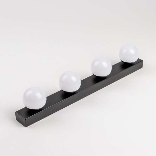 Brilagi - Illuminazione LED per specchio da bagno HOLLYWOOD 4xLED/3W/230V IP44 nera