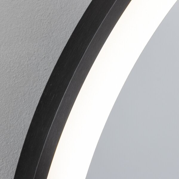 Brilagi - Specchio da bagno LED ASTI LED/19W/230V 60 cm nero IP44 IRC 90 dimmerabile + CCT
