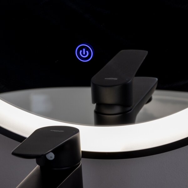 Brilagi-LED Specchio da bagno CANZO LED/25W/230V 50x80 cm nero IP44 CRI 90 dimmerabile + CCT