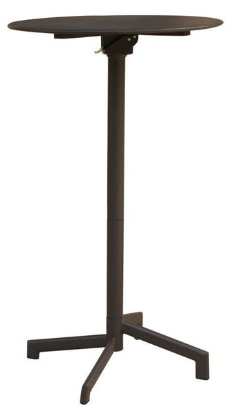 Tavolo Alto Vega Ø60x102 h cm in Acciaio Taupe