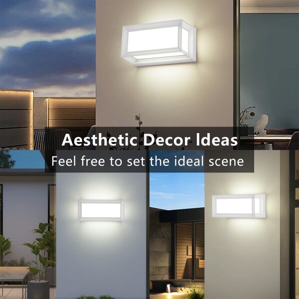 Brilagi - Lampada da parete a LED per esterni con sensore PARKER LED/12W/230V bianca IP44