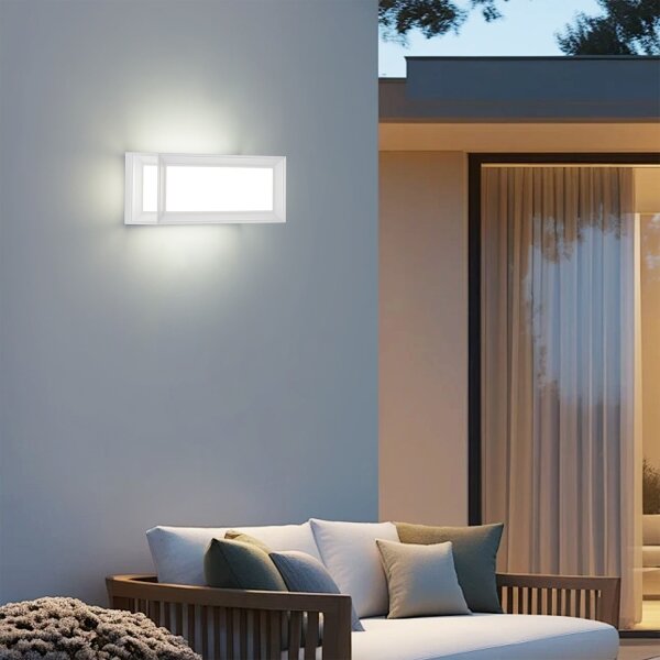 Brilagi - Lampada da parete a LED per esterni con sensore PARKER LED/12W/230V bianca IP44