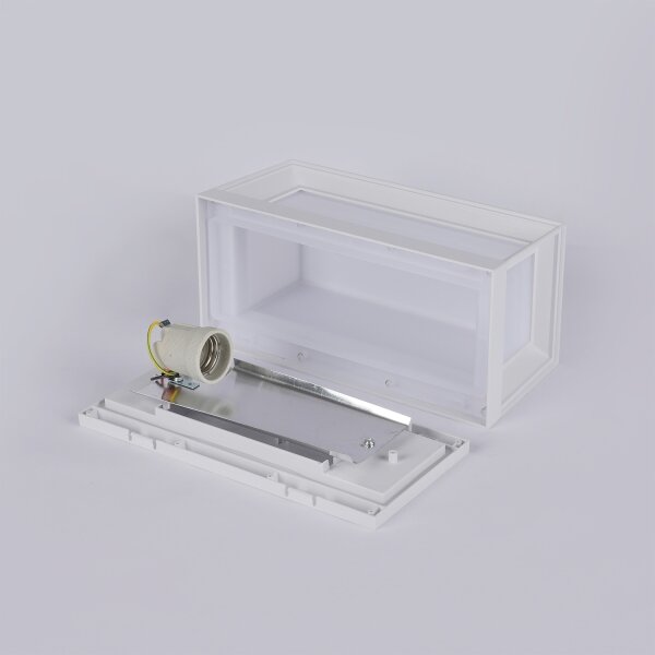 Brilagi - Applique da esterno PARKER 1xE27/60W/230V bianca IP44
