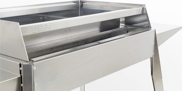 Cuocispiedini per Barbecue a Carbone ETNA e ETNA MAXI Dimensione 60x16xh 16 cm in Acciaio Aisi 430