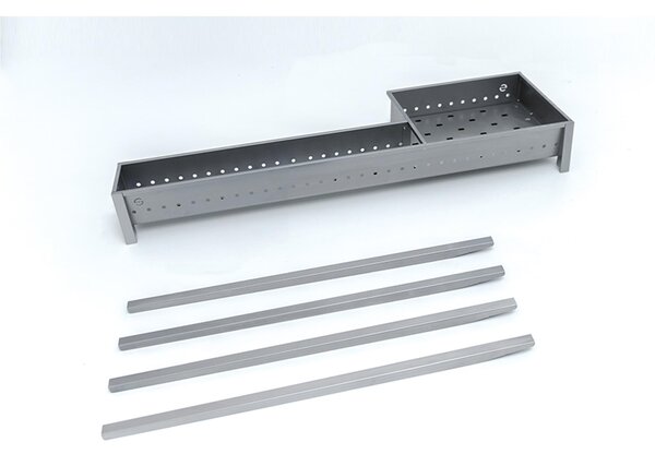Fornacella Piu Barbecue Cuoci spiedini Arrosticini a Carbone TORINO GRIL con gambe sfilabili Dimensione 120x28x h 79 cm-Peso 6,8 Trasportabile in ferro alluminato