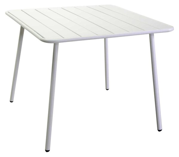 Tavolo da Giardino 80x80xh72 cm in Metallo Rovigo Bianco