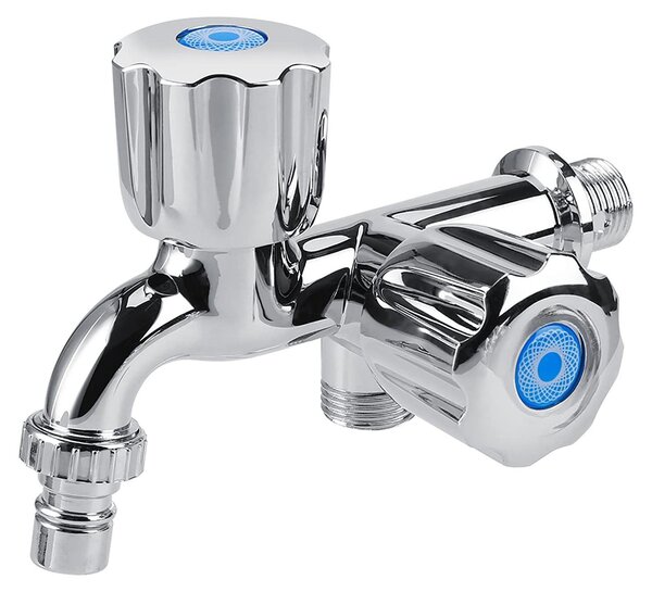 Solidchoice - Rubinetto da cucina in plastica ABS con due bocchette e manopola