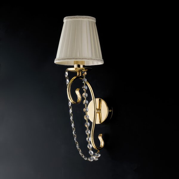 Applique Magda in Ferro Dorato 41x13x15 cm, Oro Lucido, 1xE14 - 42 Watt Max