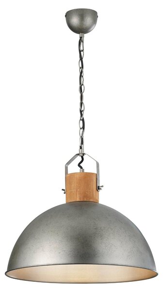 Lampada a Sospensione da Interno E27 in Metallo Nickel Anticato