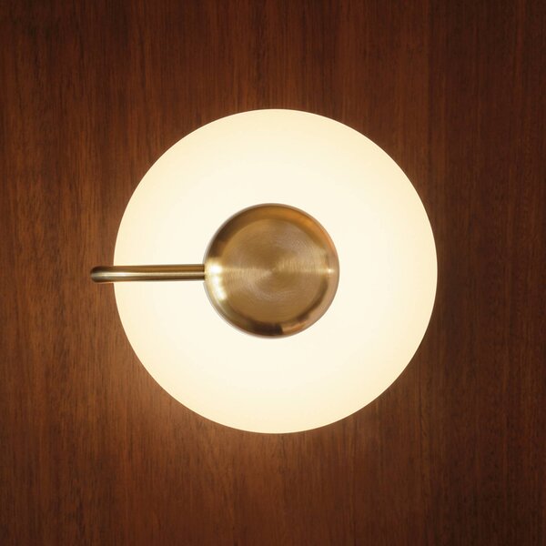 Kdln Applique da parete di design TRATTO, dimmerabile, Ottone / Oro, Soggiorno / Sala da pranzo, Metallo, Design, Applique