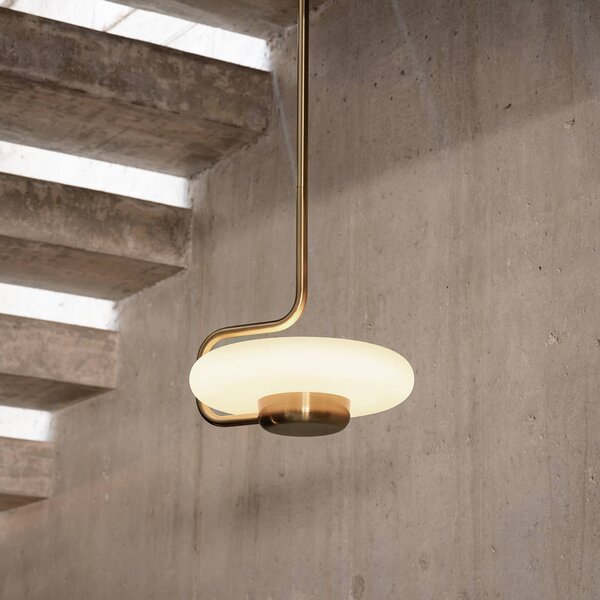 Kdln Lampada a sospensione TRATTO, dimmerabile, Ottone / Oro, Soggiorno / Sala da pranzo, Metallo, Design, Lampada a sospensione
