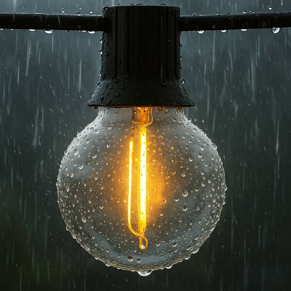 Calex Ghirlanda luminosa LED solare Vista di Calex, lunghezza 10 metri, IP44 Vista, dimmerabile, Nero, Plastica