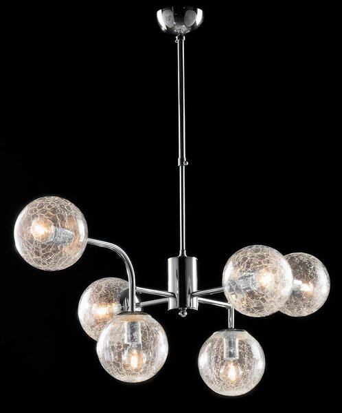 Sospensione Ikarus in Cromo Lucido, �86xH92 cm, 6xE14 - 42 Watt Max