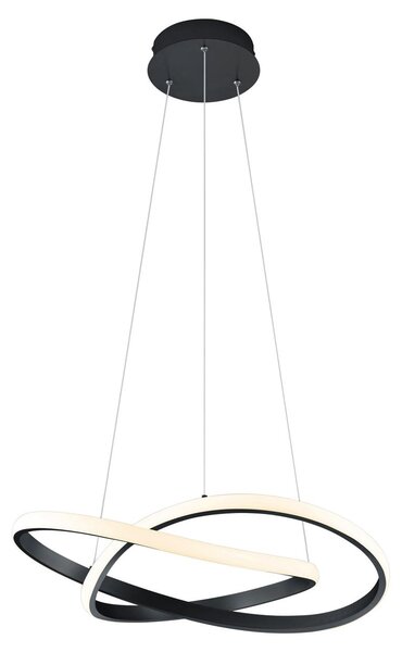 Lampada a Sospensione da Interno a LED in Metallo Nero Opaco
