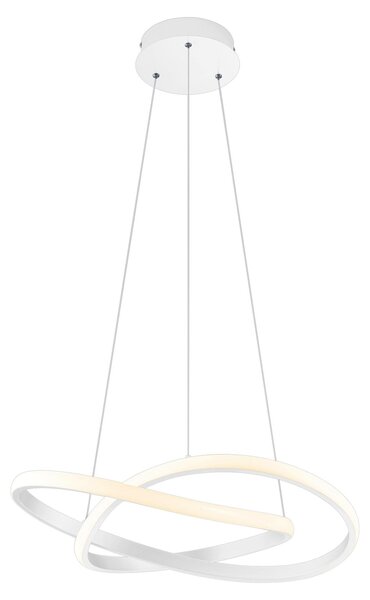 Lampada a Sospensione da Interno a LED in Metallo Bianco Opaco