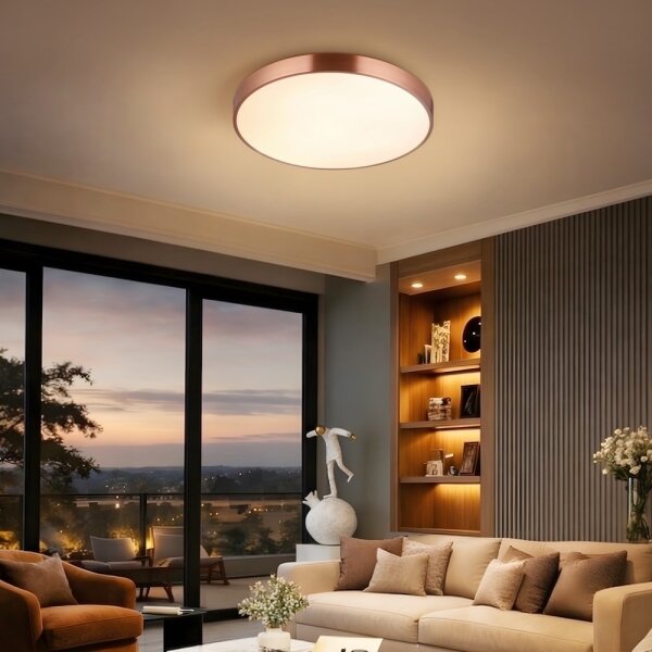 Immax NEO 07321L-LED Plafoniera dimmerabile NEO LITE SEMPLICI 36W/230V, diametro 40 cm, finitura ramata, con telecomando
