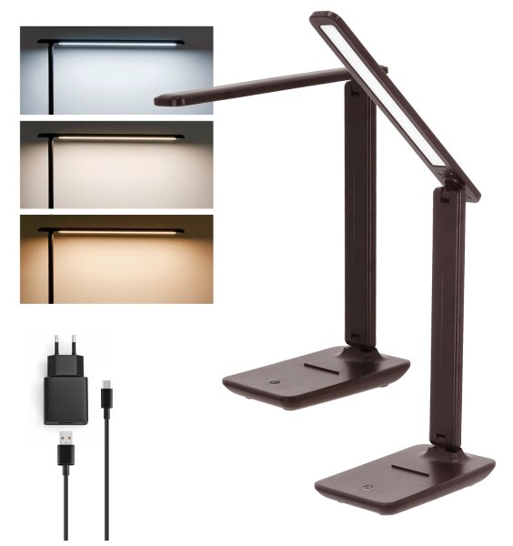 Brilagi-LED Lampada da tavolo dimmerabile MODO LED/7W/230V 3000/4000/6500K marrone
