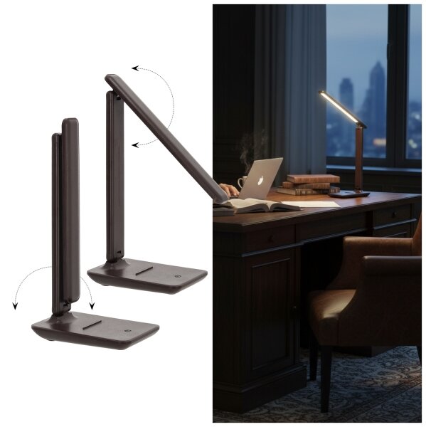 Brilagi-LED Lampada da tavolo dimmerabile MODO LED/7W/230V 3000/4000/6500K marrone