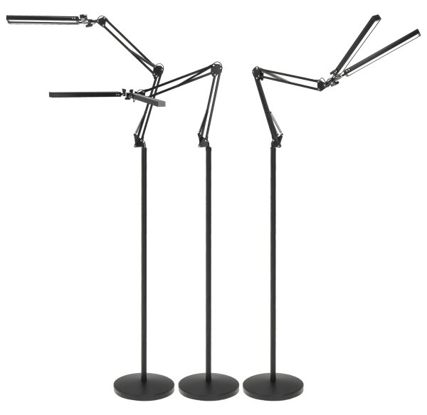 Brilagi - Lampada da terra LED dimmerabile flessibile VARIO 14W/5V 157 cm nera