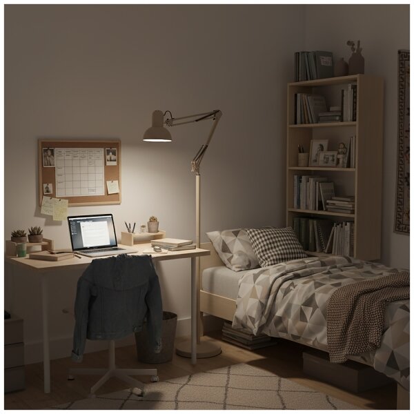 Brilagi - Lampada da terra flessibile TASKER 1xE27/60W/230V 184 cm beige